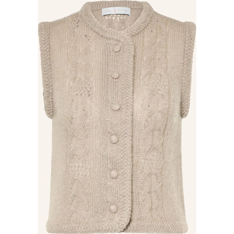 Johann & Johanna Strickweste Mit Mohair beige