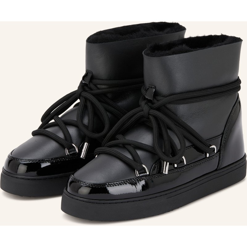 Inuikii Lack-Boots Glossy schwarz