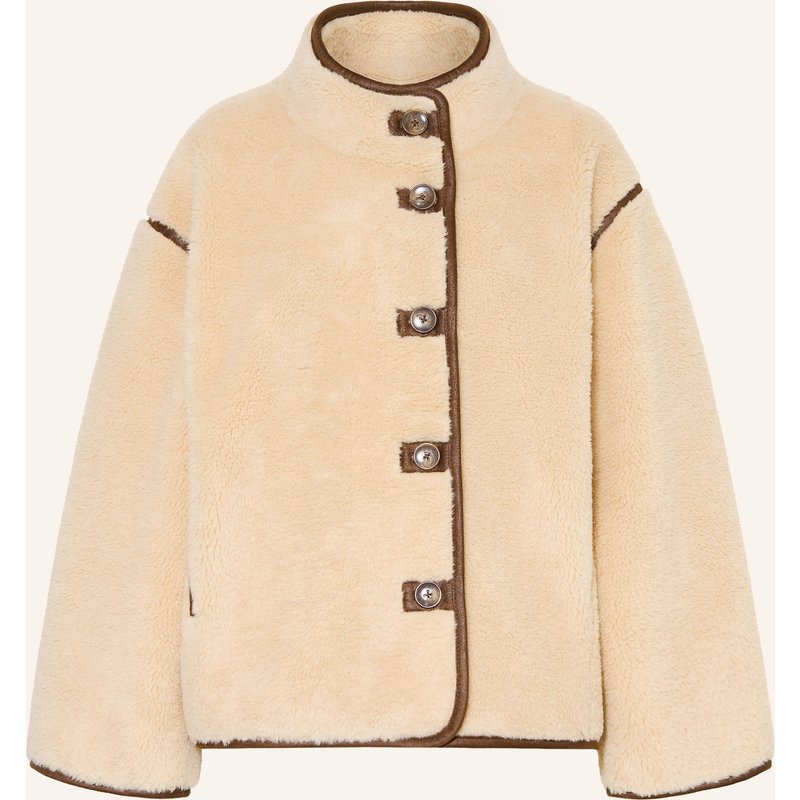 Mrs & Hugs Teddyfell-Jacke beige