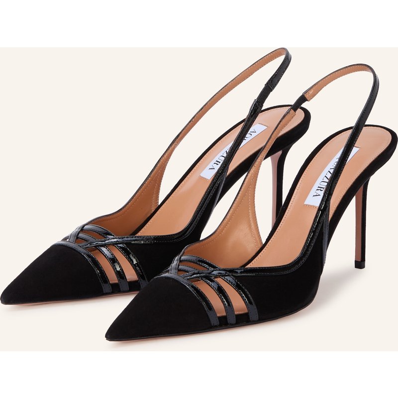 Aquazzura Slimgpumps Kari Sling 85 schwarz