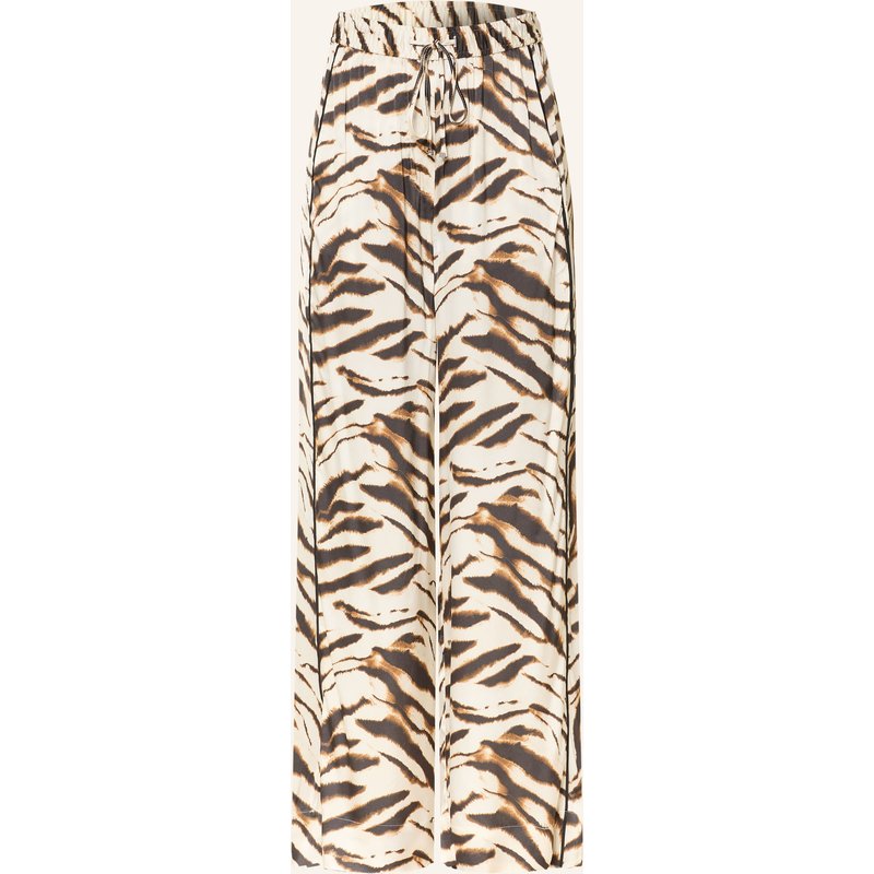 Ganni Marlenehose Aus Satin beige