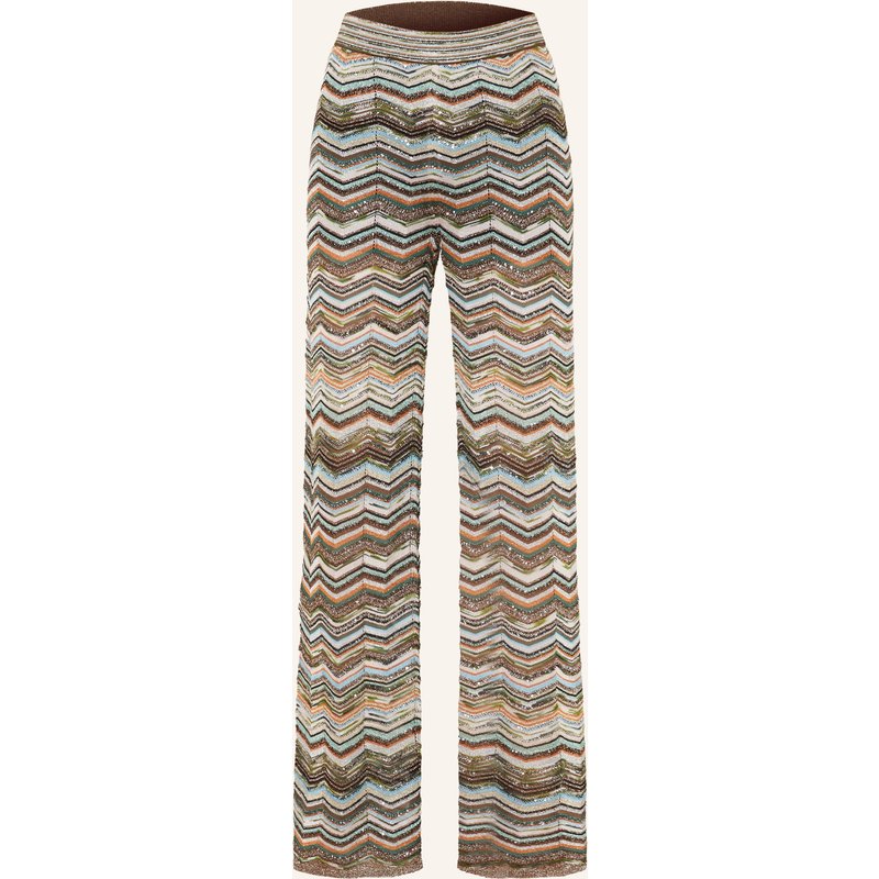 Missoni Strickhose Mit Glitzergarn Und Pailletten braun