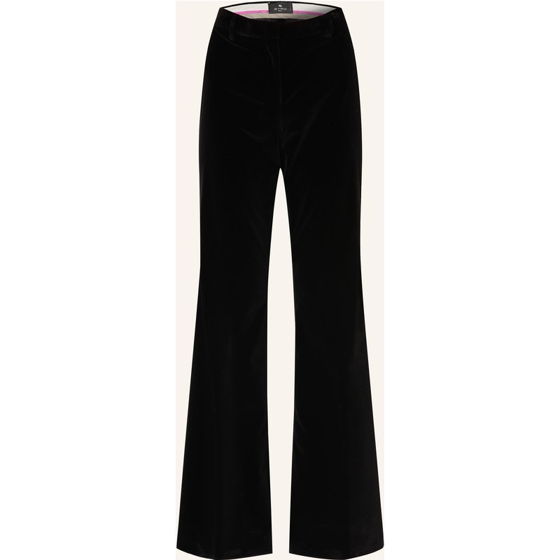 Etro Samthose schwarz