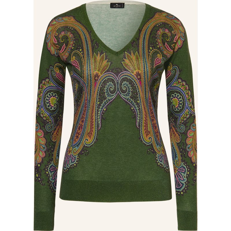 Etro Pullover Mit Seide Und Cashmere gruen