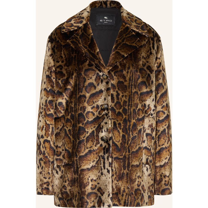Etro Samtmantel schwarz