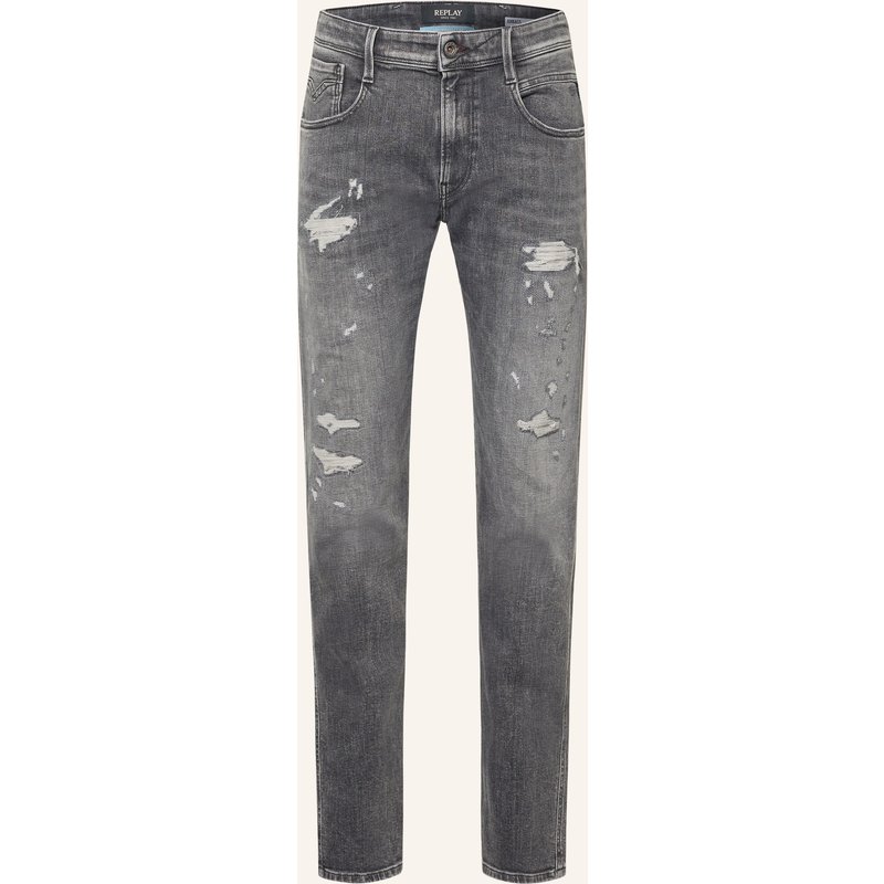 Replay Destroyed Jeans Anbass Slim Fit grau
