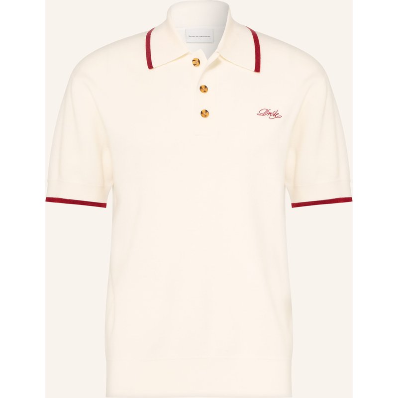 Drôle De Monsieur Strick-Poloshirt weiss