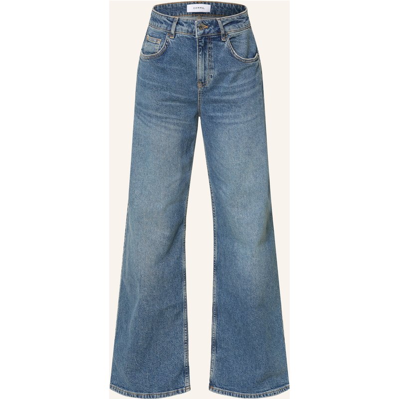 Comma Wide Leg Jeans blau