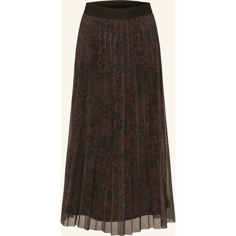S.Oliver Black Label Plisseerock Aus Mesh braun