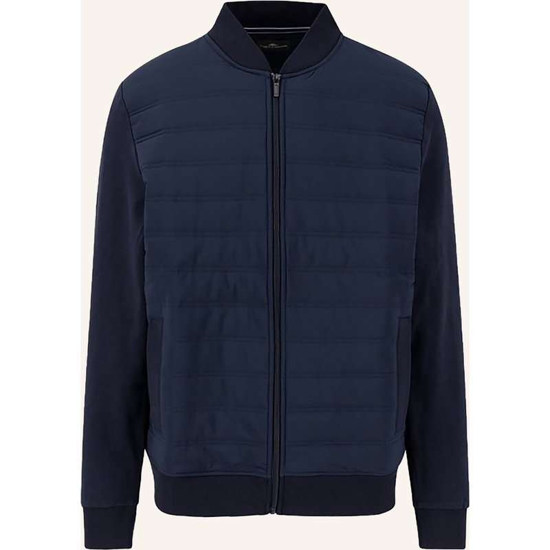 Fynch-Hatton Sweatjacke Im Materialmix blau