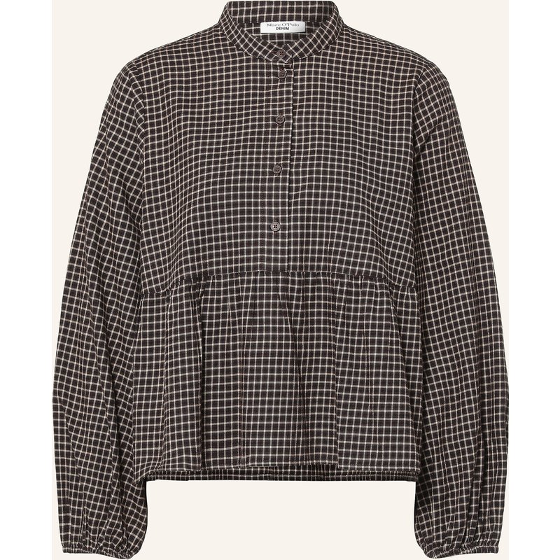 Marc O'polo Denim Blusenshirt Aus Flanell schwarz