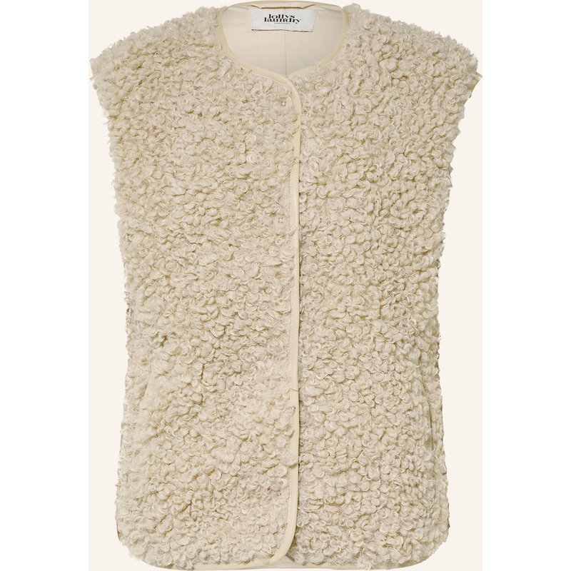 Lollys Laundry Teddyfell-Weste Vadall beige