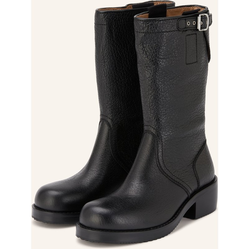 Dries Van Noten Biker Boots schwarz