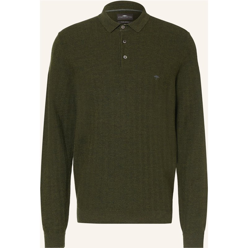 Fynch-Hatton Strick-Poloshirt gruen