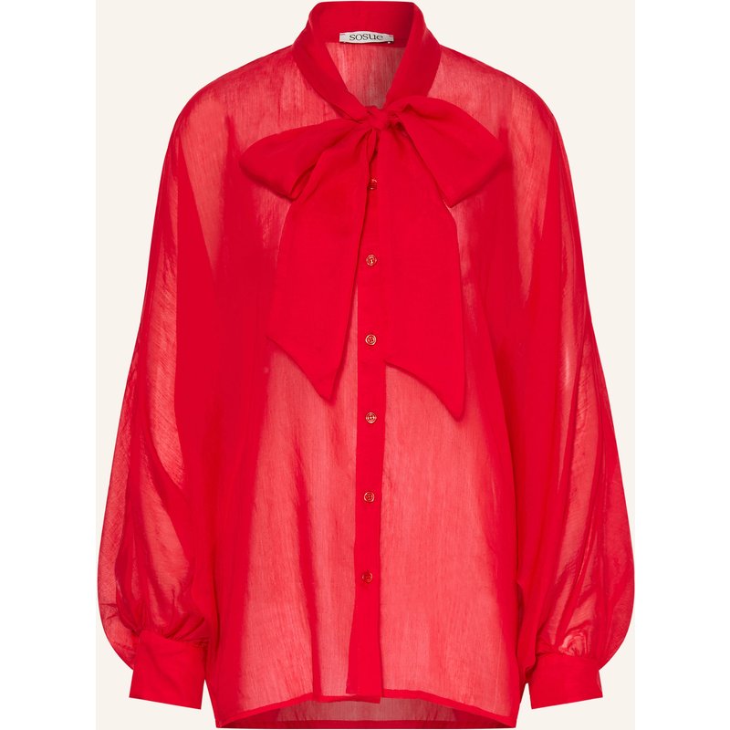 Sosue Schluppenbluse Antonia Bow rot