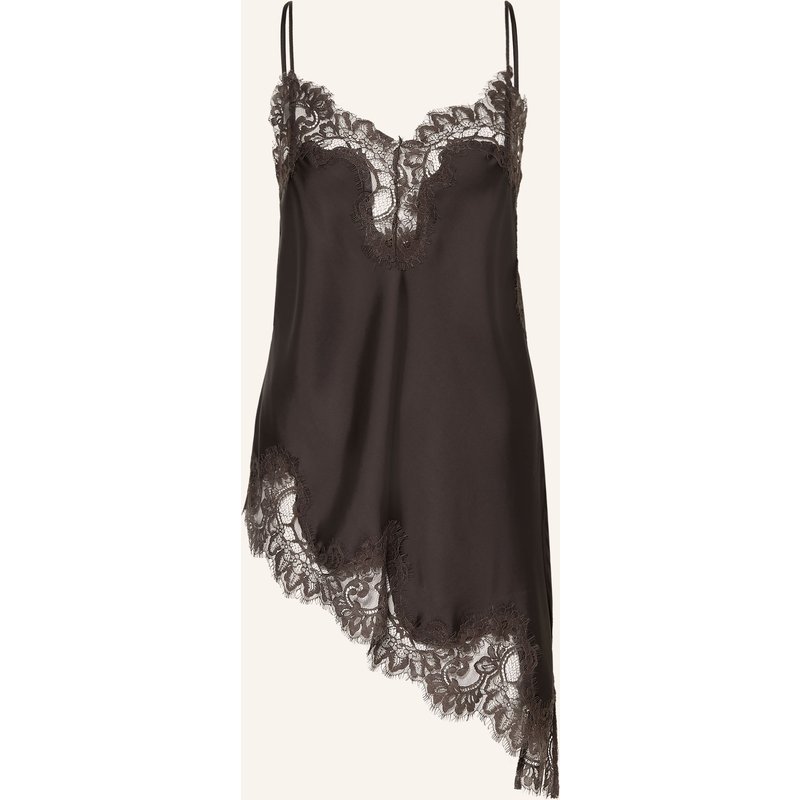 Riani Satintop Mit Spitze braun