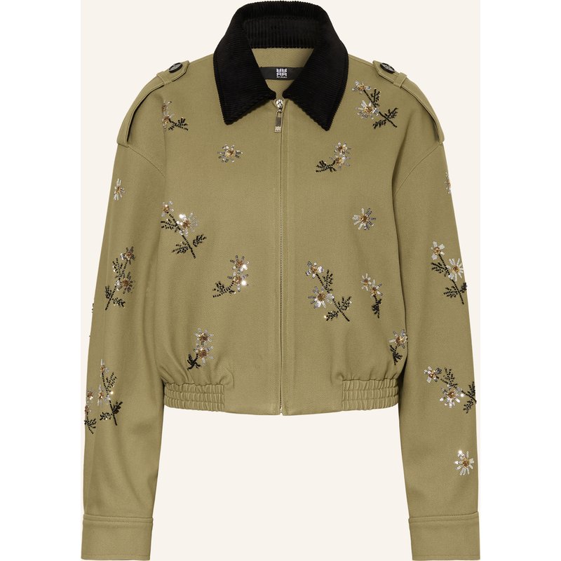 Riani Blouson Mit Pailletten Und Schmuckperlen gruen