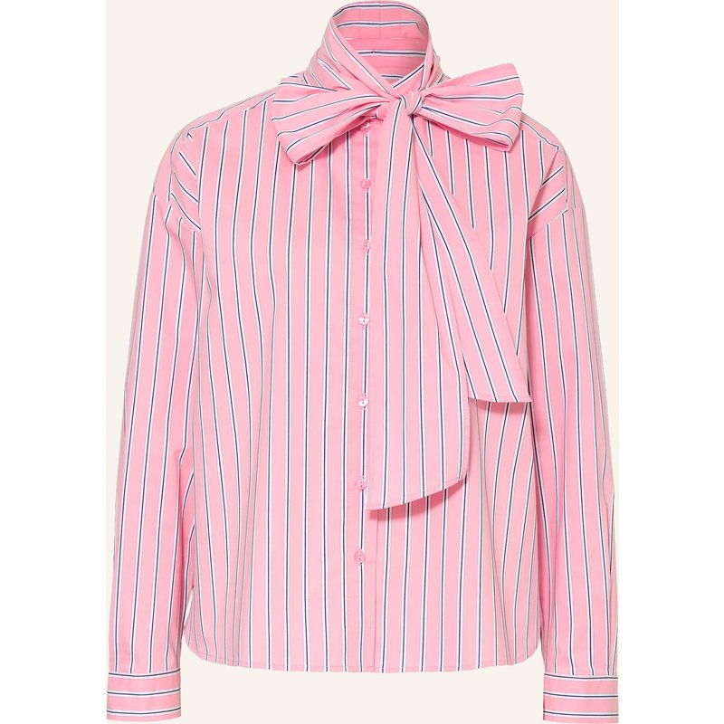 Milano Italy Bluse Mit Abnehmbarer Schluppe pink