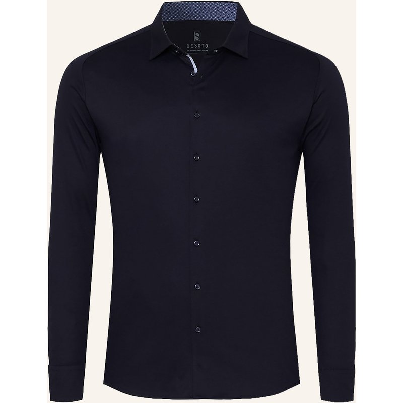 Desoto Jerseyhemd Slim Fit blau