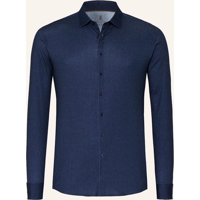 Desoto Jerseyhemd Slim Fit blau