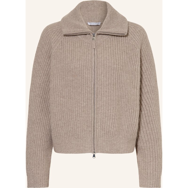 Mrs & Hugs Strickjacke Mit Cashmere beige
