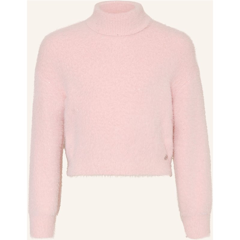 Guess Rollkragenpullover Mit Pailletten rosa