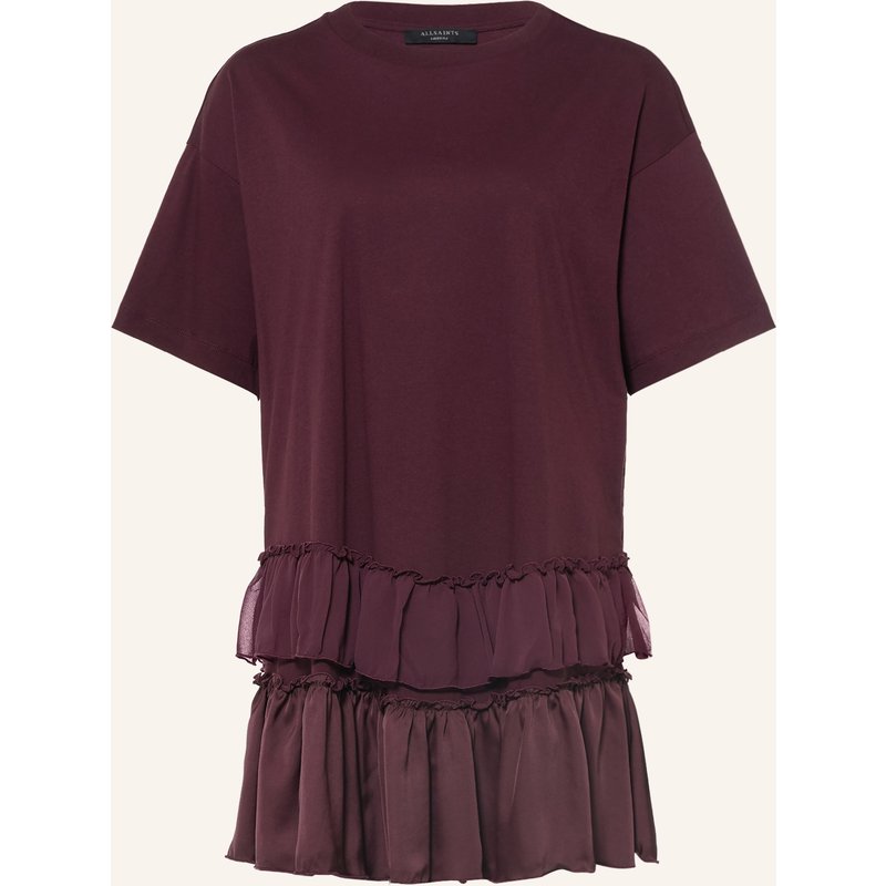 Allsaints Jerseykleid Feyre Im Materialmix rot