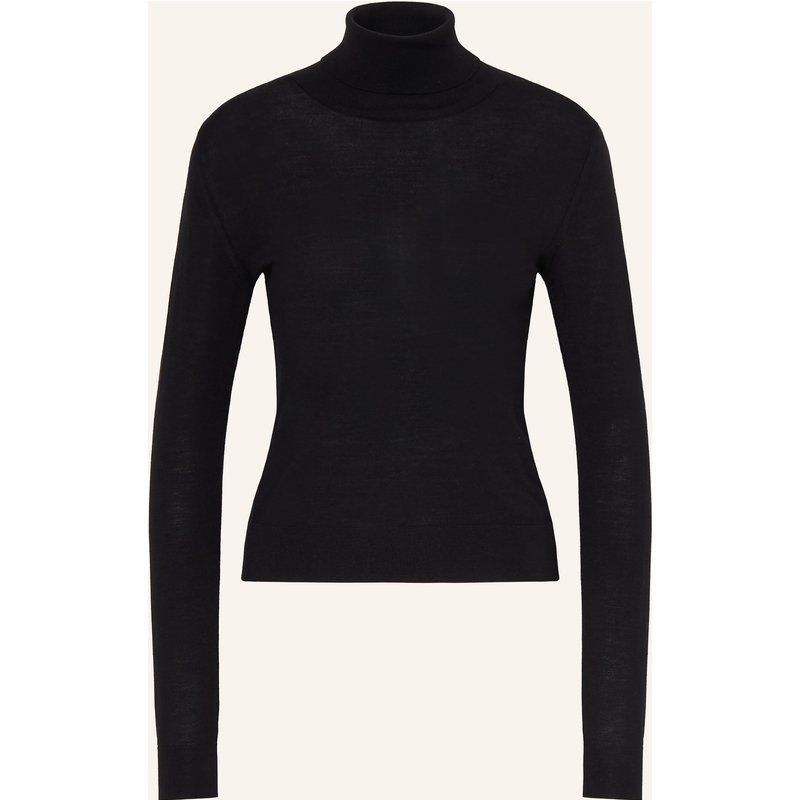 Mrs & Hugs Rollkragenpullover Aus Merinowolle schwarz