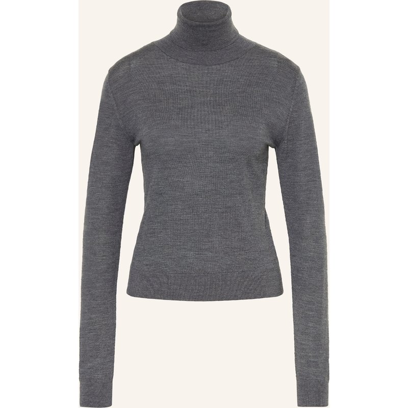 Mrs & Hugs Rollkragenpullover Aus Merinowolle grau