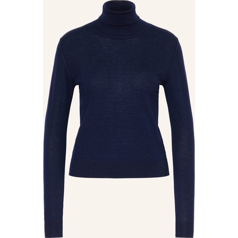Mrs & Hugs Rollkragenpullover Aus Merinowolle blau