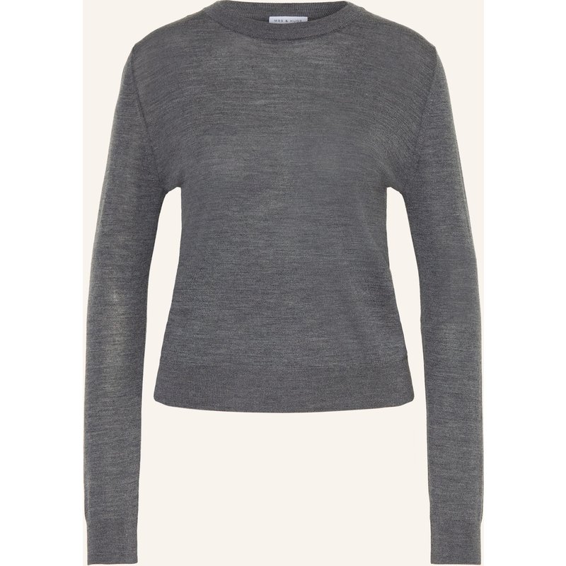 Mrs & Hugs Pullover Aus Merinowolle grau