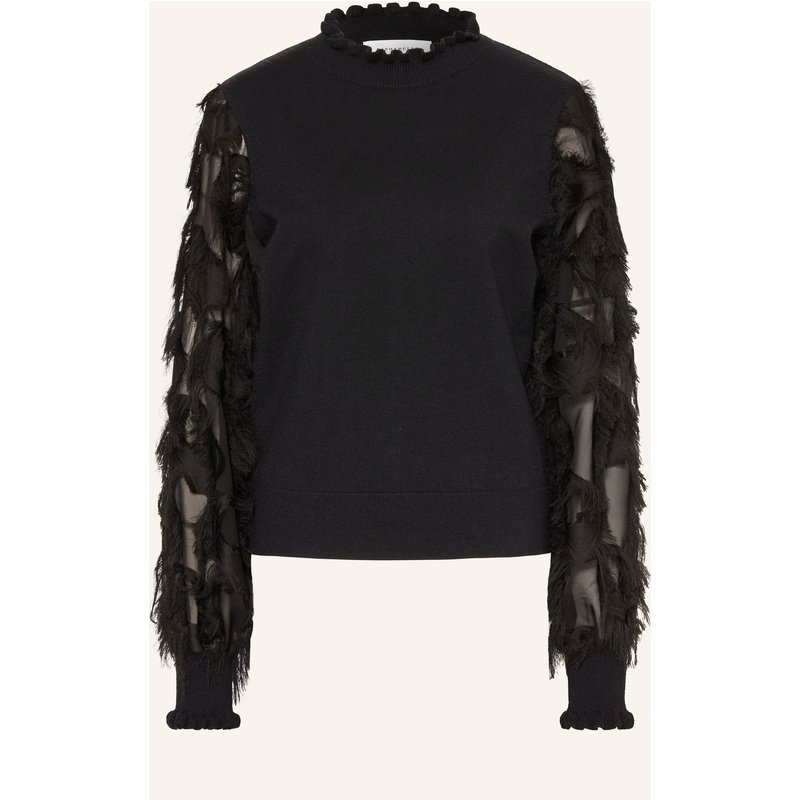 Rino & Pelle Pullover Janique Im Materialmix schwarz