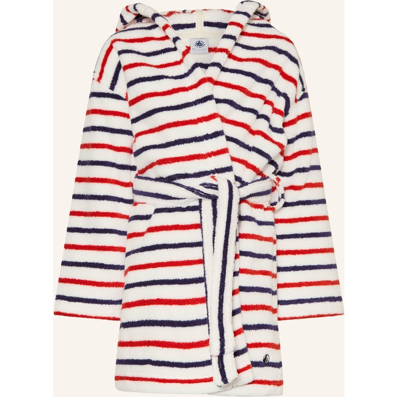 Petit Bateau Bademantel Mit Kapuze weiss