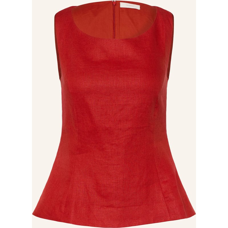 Faithfull The Brand Blusentop Iria Aus Leinen rot