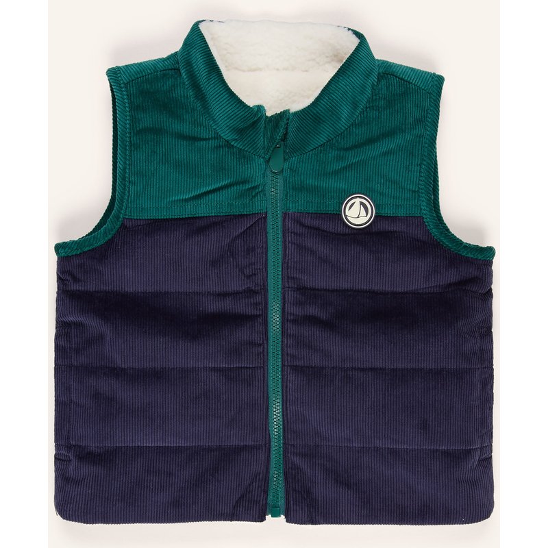 Petit Bateau Weste Zum Wenden blau