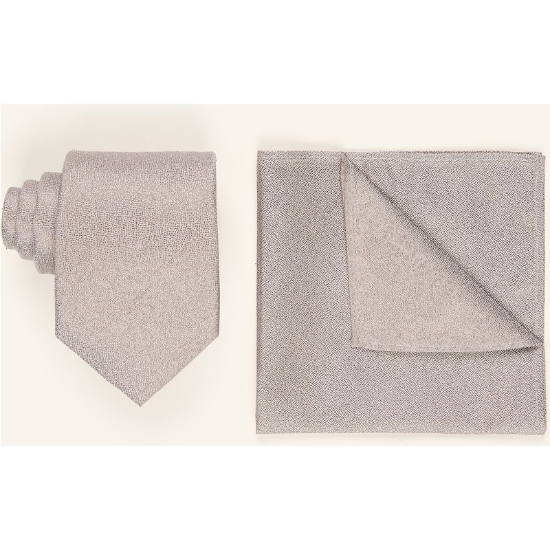 Sterlington Set: Einstecktuch Und Krawatte beige