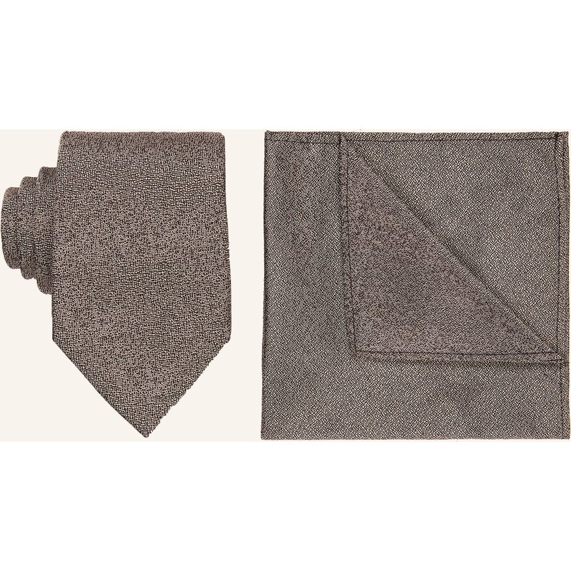 Sterlington Set: Einstecktuch Und Krawatte beige