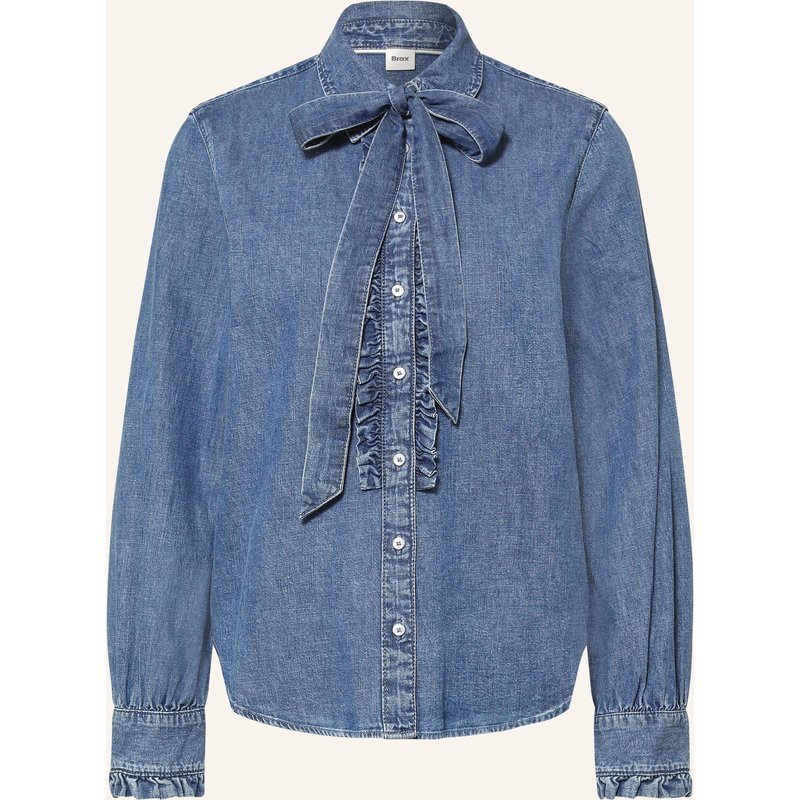 Brax Jeansbluse Victoria Mit Abnehmbarer Schluppe blau