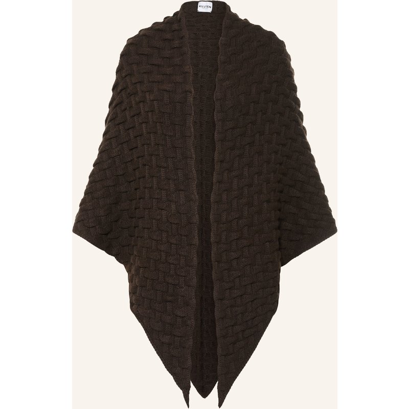 Kujten Cashmere-Poncho Matelina braun