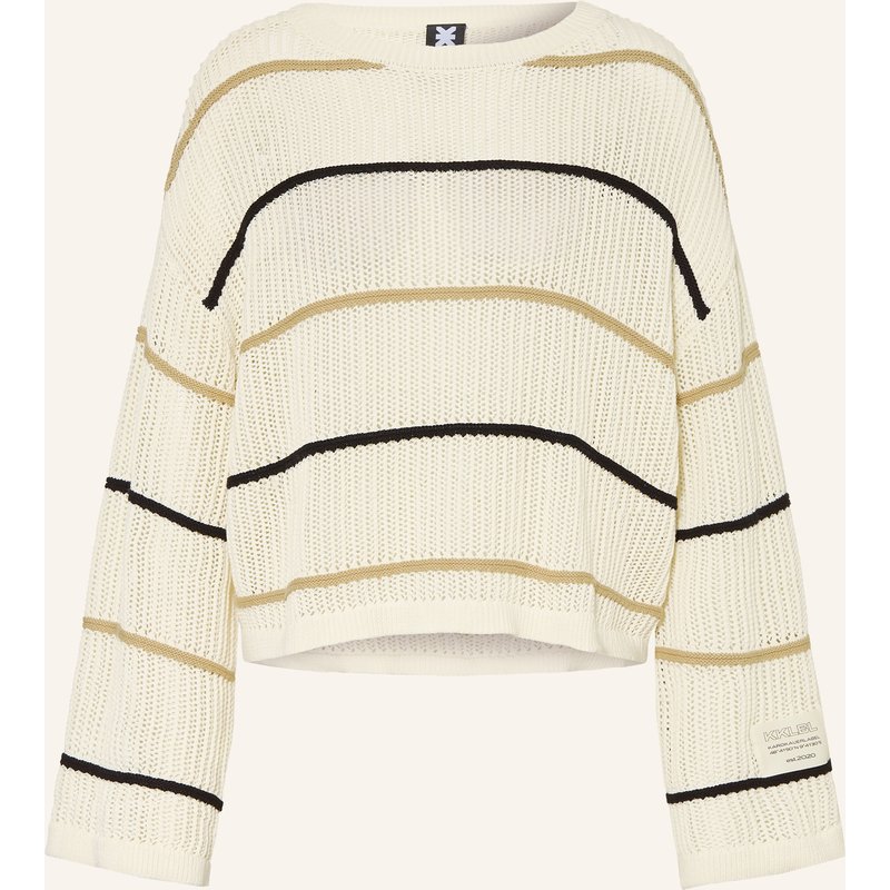 Karo Kauer Pullover weiss
