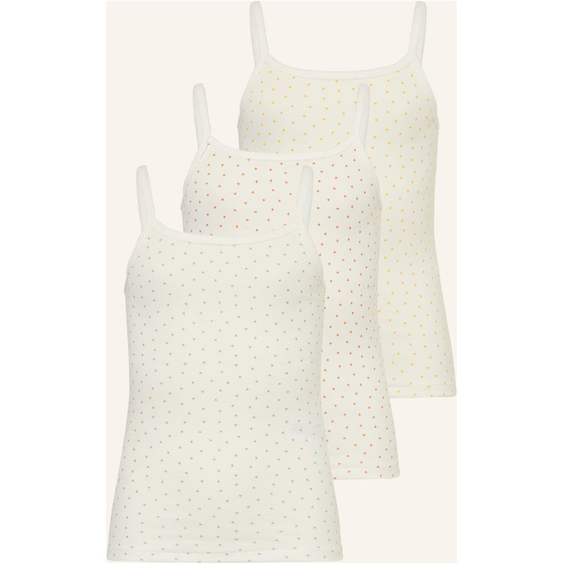 Petit Bateau 3er-Pack Tops weiss