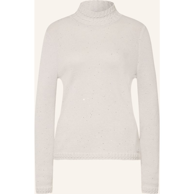 Marc Cain Pullover Mit Cashmere Und Pailletten grau