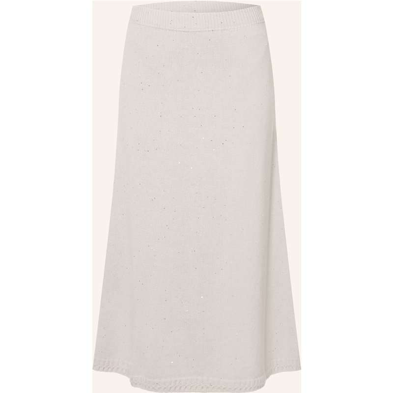 Marc Cain Strickrock Mit Cashmere Und Pailletten grau