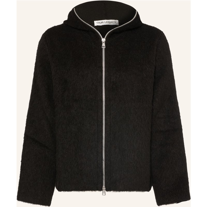 Our Legacy Kunstfell-Jacke schwarz