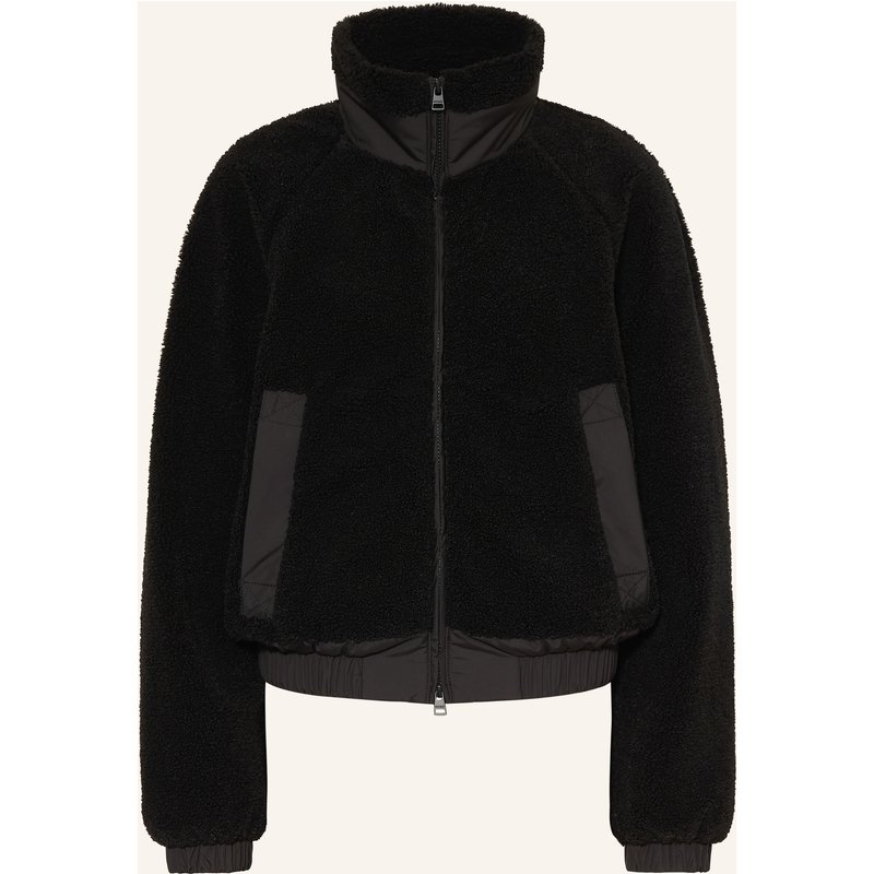 Hugo Fleecejacke Fosser Im Materialmix schwarz