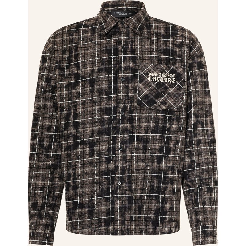 Don't Waste Culture Flanellhemd Levi Comfort Fit schwarz