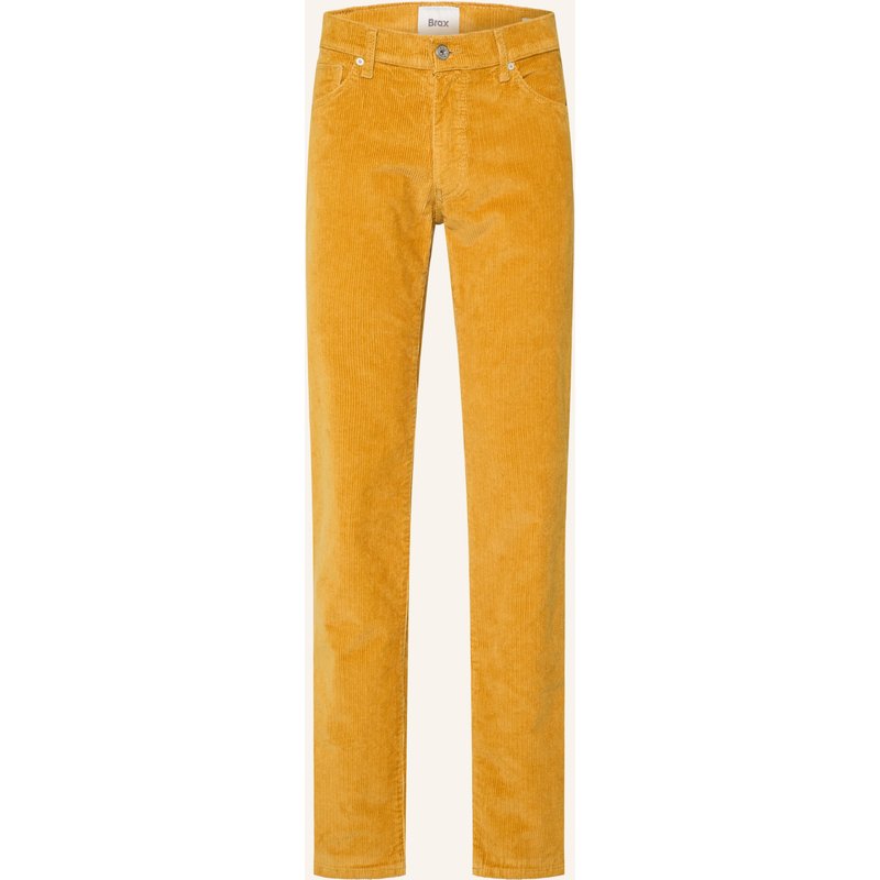 Brax Cordhose Cadiz Straight Fit gelb