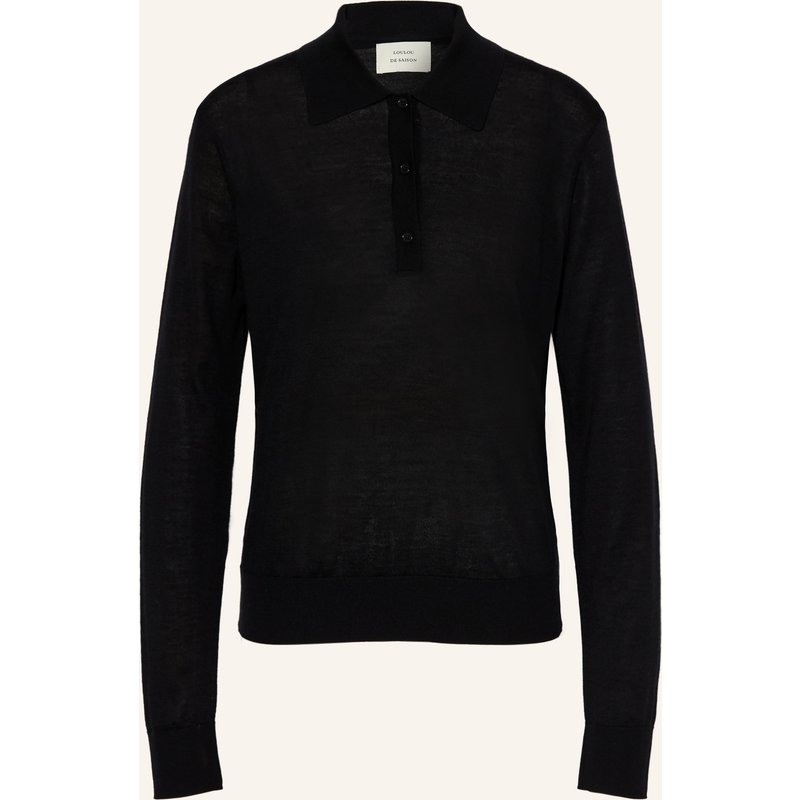 Loulou De Saison Strick-Poloshirt Miles Aus Cashmere schwarz