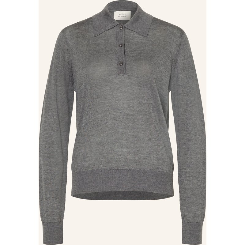 Loulou De Saison Strick-Poloshirt Miles Aus Cashmere grau