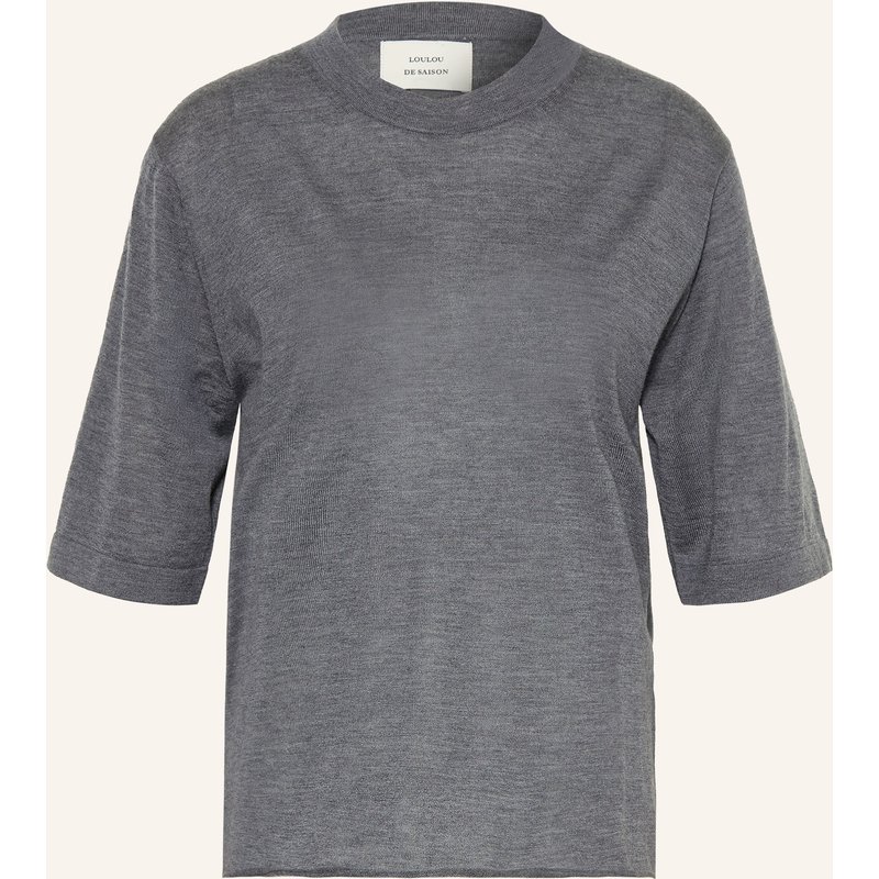 Loulou De Saison Strickshirt Nala Lds Aus Cashmere grau